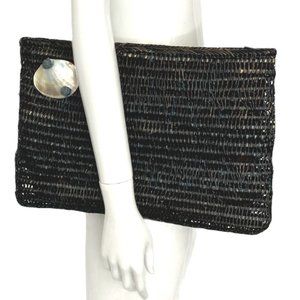 Mister Ernest Woven Clutch hand bag Straw? Rattan?